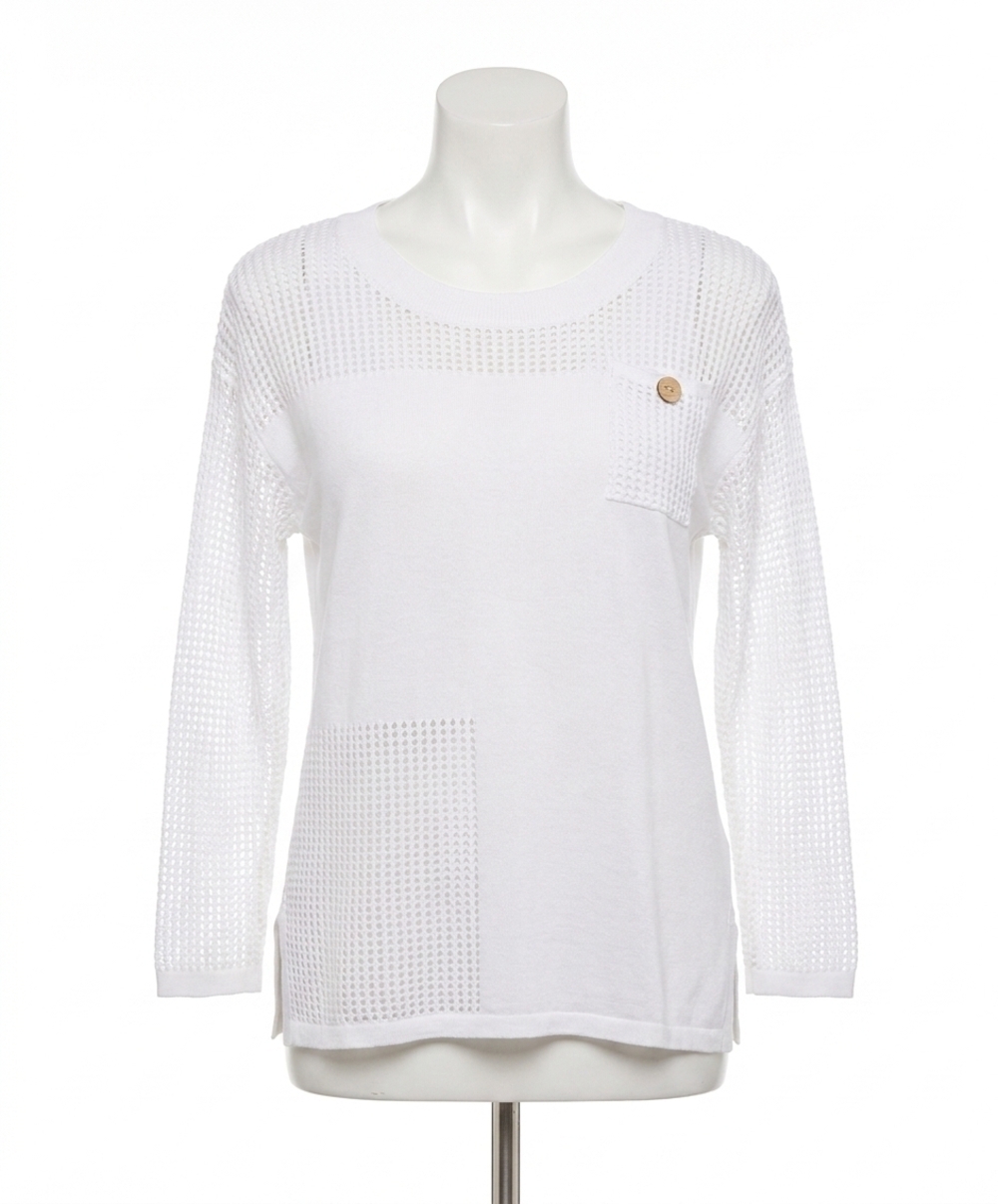 NEW ANGEL APPAREL scoop top in white